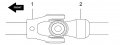 Caltric Propshaft Drive Shaft Yoke With U-joint Compatible Suzuki Lt-z250 Quadsport Z250 2004-2009
