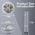 Dual Flush Toilet Push Button Replacement 48mm Hole Tank With Adjustable Threaded Rods 2 Pack