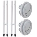 Premium 2pcs Toilet Push Buttons Tank Button Dual Flushing Replacement With Thread 48mm Hole Pack Of 2 