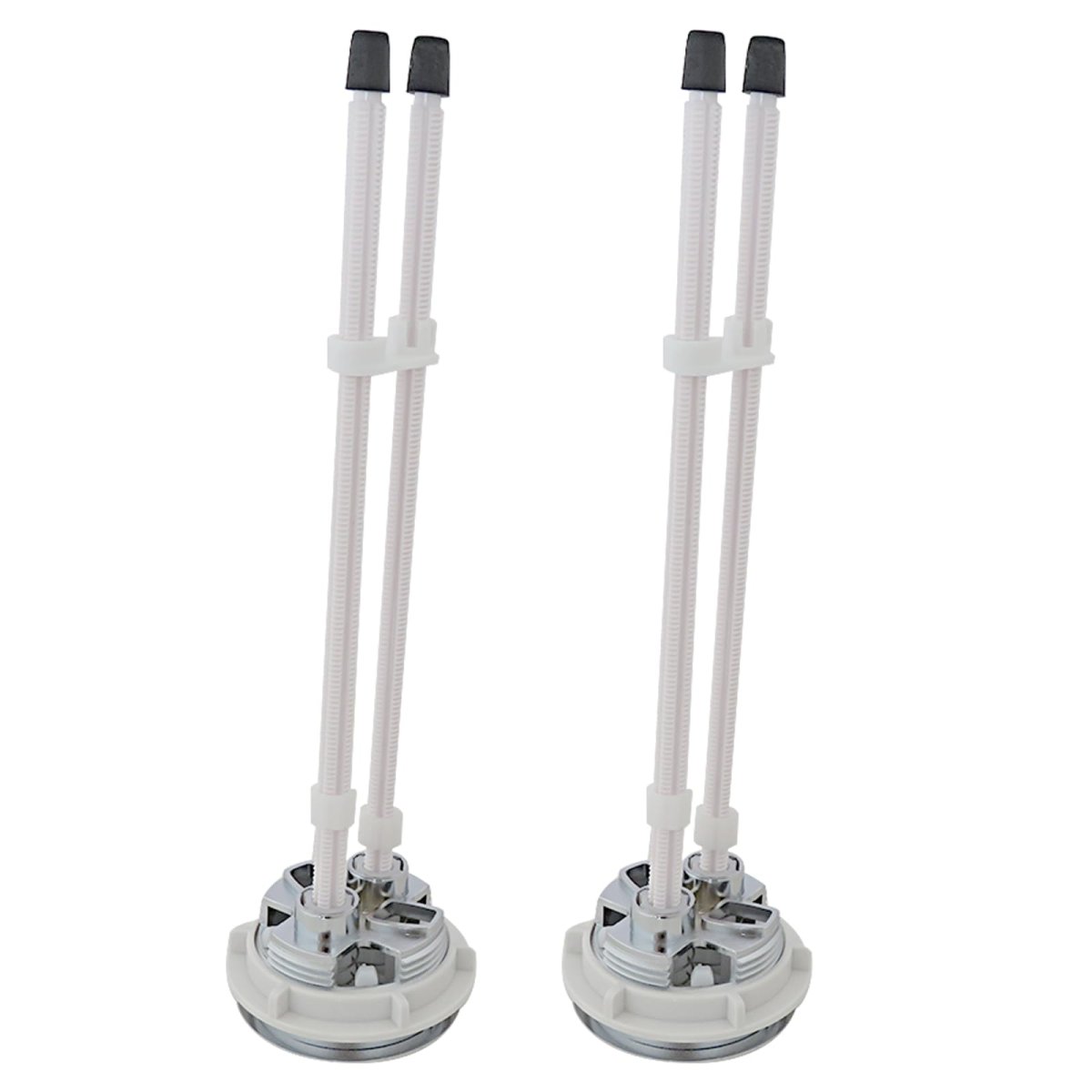 Dual Flush Toilet Push Button Replacement 48mm Hole Tank With Adjustable Threaded Rods 2 Pack