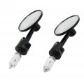 Xkh- Round Bar End 1 25mm Mirrors Compatible With Aprilia Vespa Kymco Piaagio Ktm Bmw Black B0797kxvtg