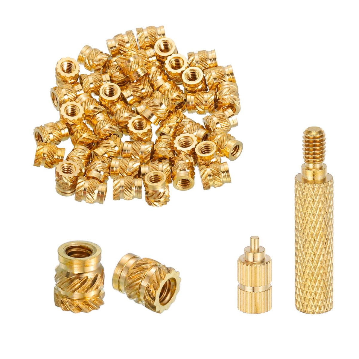 100 Pcs Threaded Inserts With Soldering Iron Tip Press Tool M2 5 X 4mm H Od Brass Metric Knurled Nuts Heat Set Embedment Nut