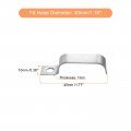Uxcell 20 Pcs Pipe Strap 304 Stainless Steel Support Fit For 1-3 16in 30mm Tube Tension Clip With 1 Hole 10mm Height