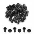 Uxcell Car 10mm Hole 0 39 Inch Dia Door Fender Plastic Rivets Retainer Clips Black 30 Pcs