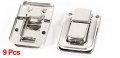Uxcell Drawer Toolbox Toggle Latch Catch Hasp Silver Tone 9-piece