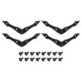 4pcs Decorative Corner Brackets 3 9 X 0 L Metal Protector Right Angle Bracket With Screw For Furniture Wooden Box Trunk Black 