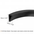 Uxcell U Channel Edge Trim 3 3ft Length Rubber Guard Seal Strip Protector Fit For 6-7mm 25 64 W X 5 8 H Black