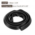 Uxcell U Channel Edge Trim 3 3ft Length Rubber Guard Seal Strip Protector Fit For 6-7mm 25 64 W X 5 8 H Black