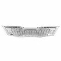 Ki1200143 Factory Style Front Bumper Grill Grille Assembly With Chrome Moulding Compatible Optima Korea 2011-2013 Painted Black