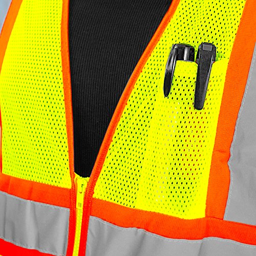 Jorestech Safety Vest Ansi Isea 107-2015 Class 2 Type R Two Tone Three Pockets 100 Polyester Mesh 2xl 3xl