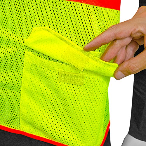 Jorestech Safety Vest Ansi Isea 107-2015 Class 2 Type R Two Tone Three Pockets 100 Polyester Mesh 2xl 3xl