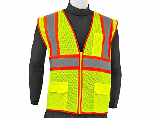 Jorestech Safety Vest Ansi Isea 107-2015 Class 2 Type R Two Tone Three Pockets 100 Polyester Mesh 2xl 3xl