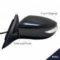 Spieg Ni1320225 Driver Side Mirror Replacement For Nissan Altima 2013-2018 Power Heated Turn Signal Light Paintable Black 6pin