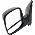Driver Side Door Mirror For Gmc Savana 2500 2008 To 2018 Manual Folding Textured Black Replacement 20838065 Gm1320395