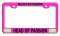 Wealth Is The Foundation Head Of Passion Muslim Islamic Pn Steel Auto Suv License Plate Frame Tag Holder 