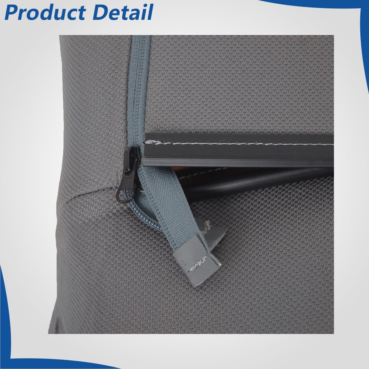 Cloth Front Driver Side Top Back Seat Cover Gray Replacement For Wr-ang-ler 2007-2012
