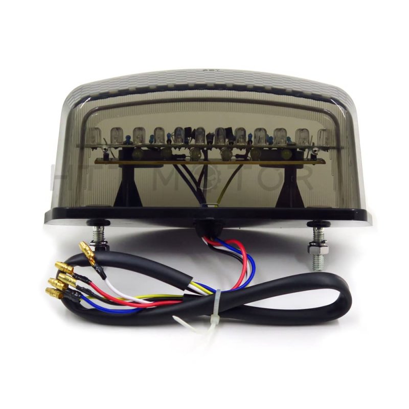 Smoke Integrated Led Turn Signals Tail Light For 1994 2008 Ducati Monster Abs Plastic Lens Red And Amber Lights