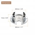 Uxcell 2pcs Cable Hole Cover 1-3 8 35mm Zinc Alloy Desk Wire Cord Grommet For Office Computer Organizer Matte Silver