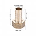 Uxcell Brass Barb Hose Fitting Connector Adapter 14mm Barbed X G1 2 Female Pipe With 9-16mm Clamp 2set