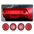 G-plus Tail Lights Assembly W Backup Compatible With Chevy Corvette 1975 1976 1977 1978 1979 Brake Lamps 4pcs 924028