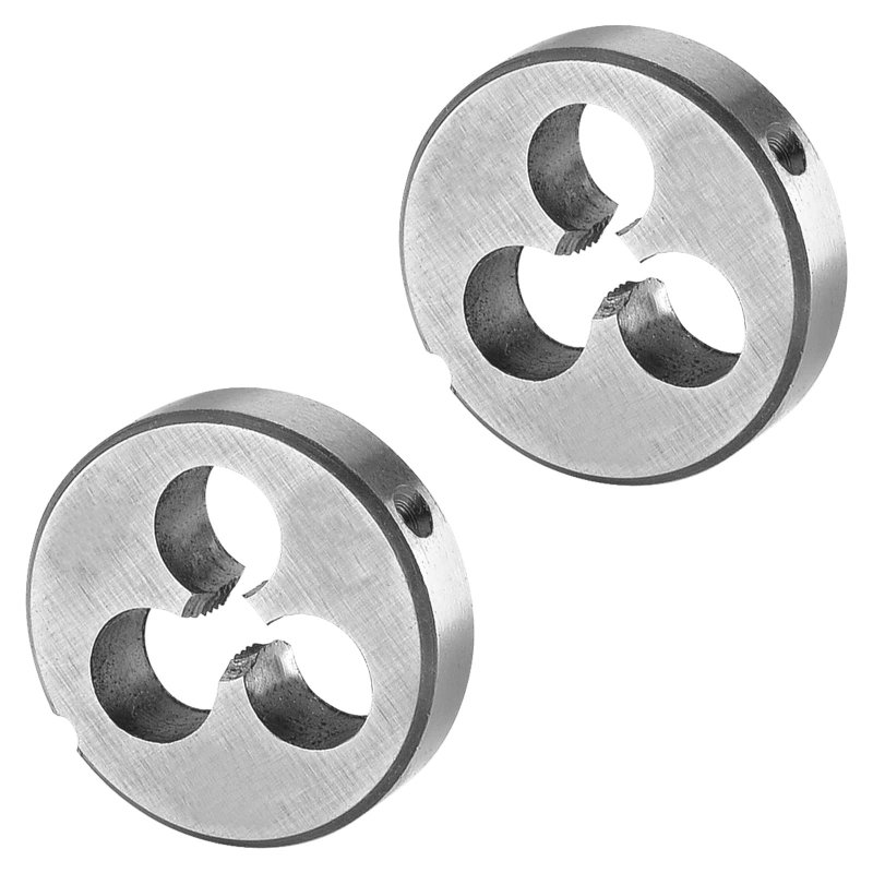 Metric M2x0 4 Round Threading Die Right Hand Alloy Tool Steel For Cutting Or Repairing External Threads 2 Piece Set