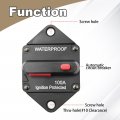 Hoypeyfiy 40amp Manual Reset Circuit Breaker Waterproof 12v-32v Dc Fuse Inverter For Auto Rv Truck Marine Trailer