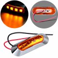 Ocpty 1pcs Led Trailer Marker Light W Chrome Bezel