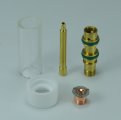 Riverweld Long Glass Cup 103 16a X 2a 9 Tungsten Apdapter Gas Saver Wedge Collet Orifice 1 16 A 1 6mm Assorted Size Kit Wp Sr