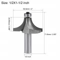 Uxcell Router Bit 1 2 Shank 1-1 Inch Cutting Dia Round Over Corner Flutes Tungsten Steel For Woodworking Milling Cutter Tool