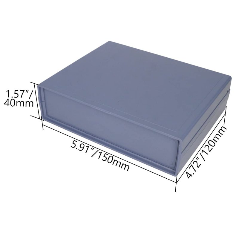 Electrical Project Box Abs Plastic Junction Enclosure Case Gray 5 91 In X 4 72 1 57 Compact Screw Design For Electronics