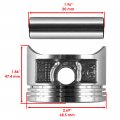 Caltric Engine Cylinder Piston Compatible With Honda Trx250x 2x4 2009 2011 2012 2013 2014
