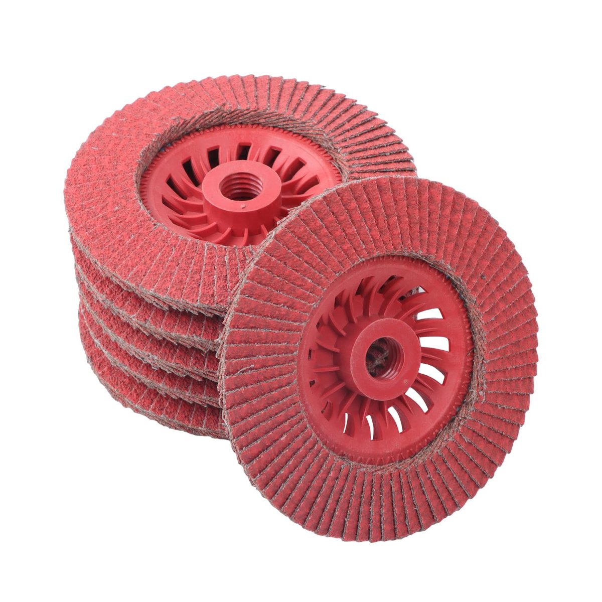 10 Pcs 4 5 In 60 Grit Ceramic Flap Discs Composite Abrasive Wheels For Titanium Alloys Stainless Steel And Carbon Surface
