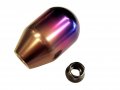 Vms Racing 10x1 25mm Thread 5 Speed Type-r Shift Knob In Blue Titanium Burn Billet Aluminum For Infiniti G20 Jdm