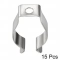 Uxcell T8 U Clips Holder Bracket For Led Light Tube Fluorescent Replacement Mounting Accessories Nickel-plated Manganese Steel