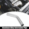 X Autohaux Od 1 5 38mm Length 12 300mm Aluminum Alloy Tube Intercooler Pipe 45 Degree Air Intake Silver Tone For Car