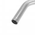 X Autohaux Od 1 5 38mm Length 12 300mm Aluminum Alloy Tube Intercooler Pipe 45 Degree Air Intake Silver Tone For Car