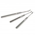 Tiuimk Diy Easy Groove Digger U-shaped V-shaped 3-piece Set For Leather Skiving Stainless Steel Material S 95mm 3 74in L 115mm