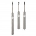 Tiuimk Diy Easy Groove Digger U-shaped V-shaped 3-piece Set For Leather Skiving Stainless Steel Material S 95mm 3 74in L 115mm