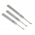 Tiuimk Diy Easy Groove Digger U-shaped V-shaped 3-piece Set For Leather Skiving Stainless Steel Material S 95mm 3 74in L 115mm