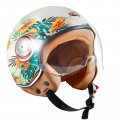 Vespa Helmet Dot Approved Open Face Motorcycle With Visor Adults Retro Mopeds For Men Women Vintage Half Helmet Scooter Chopper 