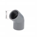 Uxcell Pvc Pipe Fitting 45 Degree Elbow Gray 25mm Socket 2pcs