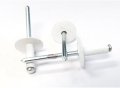White 3 16 In Large Flange Aluminum Head Steel Mandrel Blind Pop Rivets 100 Pack 