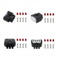 4 Pcs Ignition Coil Pin Plug Connector Waterproof Black Socket Fit For Toyota Lexus Chevrolet Prizm Pontiac Vibe 2000-2010