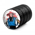 Mortal Kombat Klassic Raiden Character Tire Rim Wheel Aluminum Valve Stem Caps