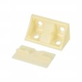 Uxcell Shelf Cabinet Door 90 Degree Plastic Corner Braces 41x20x20mm Angle Brackets With Cover Cap 12 Pcs Beige