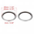 X Autohaux 15pcs M20 Silver Tone Oil Drain Plug Gasket Replacement For Subaru 11126aa000