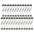 25set Furniture Connectors Kit 15x10 5mm Cam Lock Fitting With M6x40mm Dowel Fasteners And Plastic Cap 3-in-1 Fixing Screws Set 