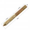 Uxcell M8 Hanger Bolts Length 3 75mm Double Headed Self-tapping Screw 8mm Wood Joint Furniture Legs 10pcs