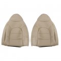 Wflnhb Artificial Leather Front Driver And Passenger Side Bottom Top Lean Back Seat Cover Tan Replacement For 1999 2000 F250