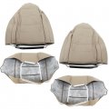Wflnhb Artificial Leather Front Driver And Passenger Side Bottom Top Lean Back Seat Cover Tan Replacement For 1999 2000 F250